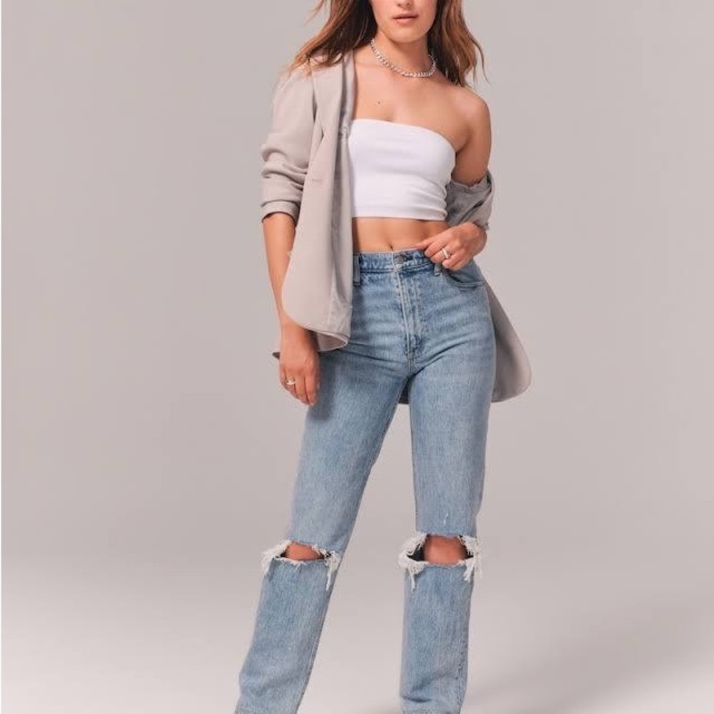 Abercrombie & fitch curve love 90s straight ultra high rise jeans 2